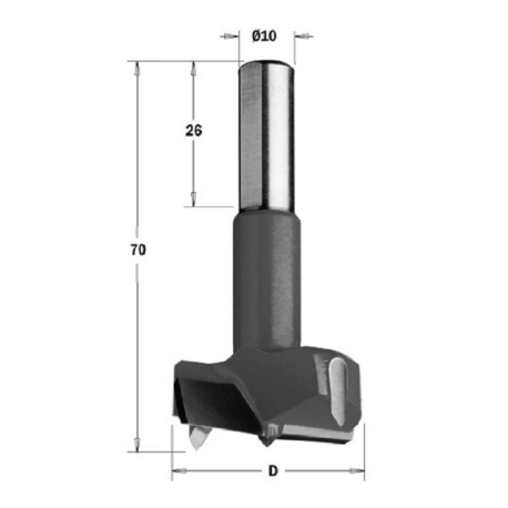 CMT WIERTŁO PUSZKOWE HW D=55 L=70 S=10x26 RH 369.600.11