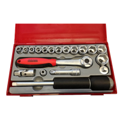 ZESTAW KLUCZY NASADOWYCH TT3819 3/8" 6-KĄTNYCH 19SZT TENG TOOLS