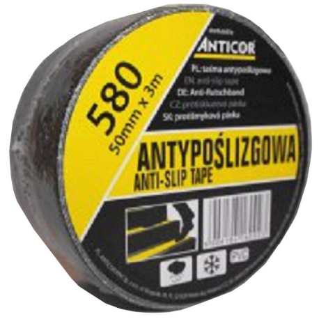 TAŚMA ANTYPOŚLIZGOWA CZARNA 50MM*3MM ANTICOR