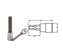 TENG TOOLS NASADKA TRZPIENIOWA DŁUGA 6-KĄTNA 8MM Z CHWYTEM 1/2' 117450403