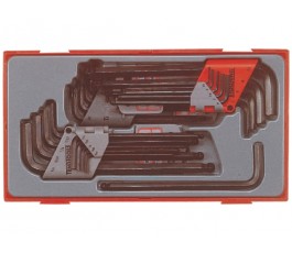 TENG TOOLS ZESTAW 28 KLUCZY TRZPIENIOWYCH 6-KĄTNYCH 128250107