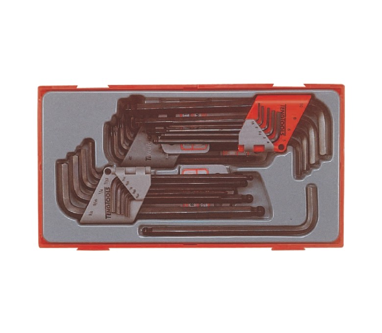 TENG TOOLS ZESTAW 28 KLUCZY TRZPIENIOWYCH 6-KĄTNYCH 128250107