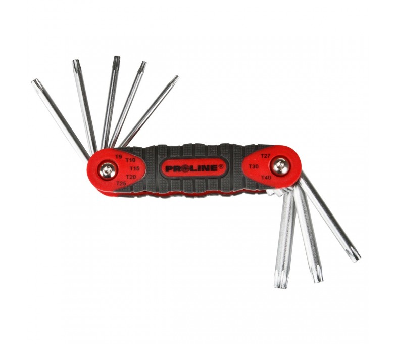 PROLINE ZESTAW 8 KLUCZY TORX T9-T40 ZE SKUWKĄ 48388