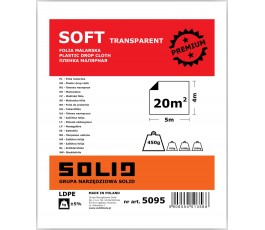 FOLIA MALARSKA SOFT TRANSPARENT 4x5M SOLID