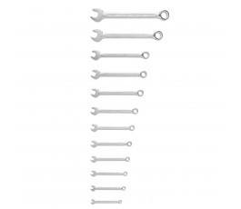 HOGERT ZESTAW 12 KLUCZY PŁASKO-OCZKOWYCH 6-24MM CRV HT1W492