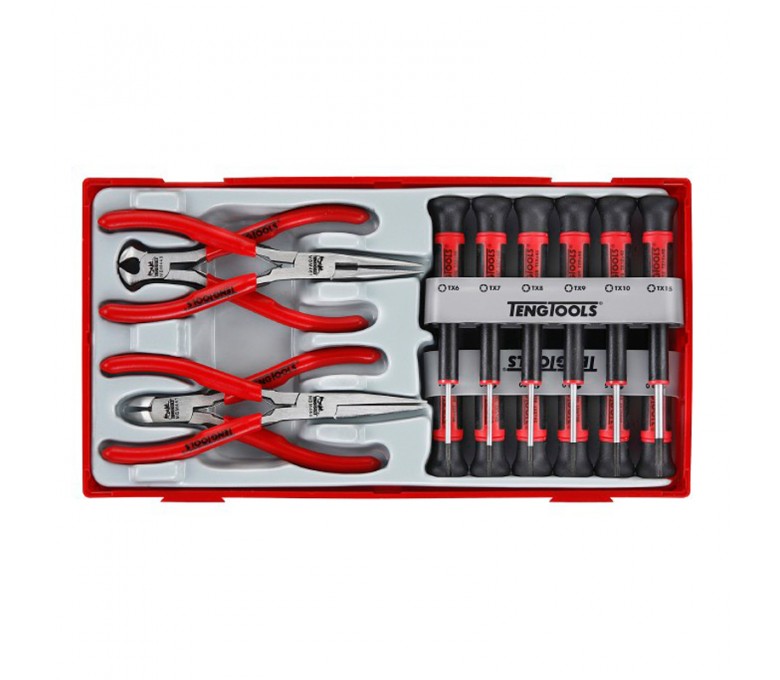 TENG TOOLS ZESTAW 12 WKRĘTAKÓW I 4 SZCZYPIEC TTMI16 104450101