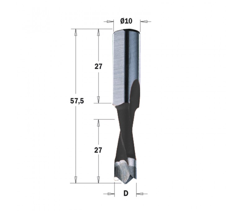 CMT WIERTŁO NP HW D=5 I=27 L=57.5 S=10x25 XTREME 310.050.41