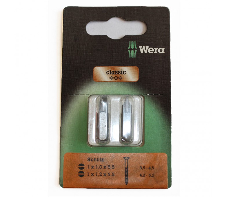 WERA ZESTAW 2 BITÓW 800/1Z SET B SB "CLASSIC" 05073301