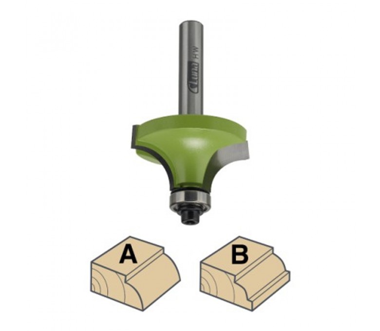 LUNA FREZ TRZPIENIOWY 2-OSTRZOWY ZAOKRĄGLAJĄCY DO DREWNA 73MM 210092003