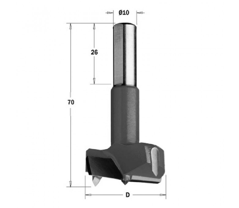 CMT WIERTŁO PUSZKOWE HW D=35 L=70 S=10x26 RH 369.350.11