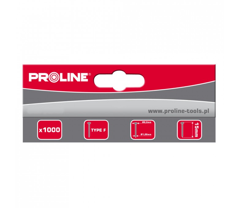 PROLINE ZESTAW 1000 GWOŹDZI TYPU F 50MM 2x1.26MM 55750