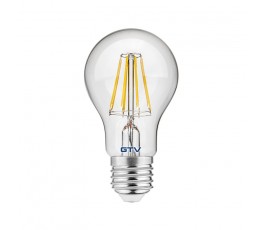 GTV ŻARÓWKA LED FILAMENT A60 CIEPŁA BIAŁA E27 8W 800LM LD-A60FL8-30