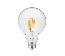 GTV ŻARÓWKA LED FILAMENT G95 CIEPŁA BIAŁA 3000K E27 8W LD-G95FL8-30