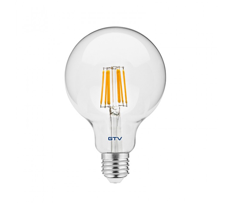 GTV ŻARÓWKA LED FILAMENT G95 CIEPŁA BIAŁA 3000K E27 8W LD-G95FL8-30