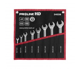 PROLINE HD ZESTAW 8 KLUCZY PŁASKICH (6x7-20x22MM) CRV 34038