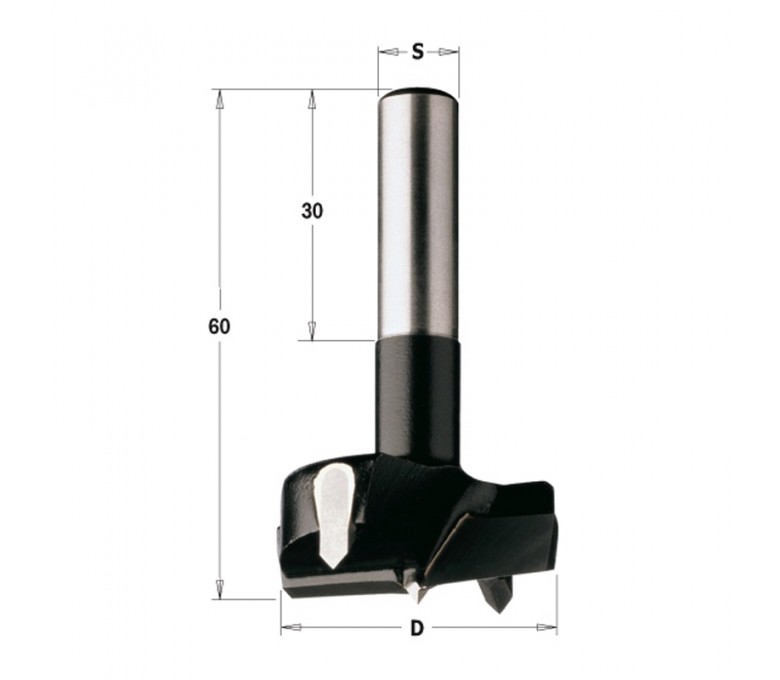 CMT WIERTŁO PUSZKOWE HW RH D=20 L=60 S=8 Z UCHWYTEM CYLINDRYCZNYM 392.200.11