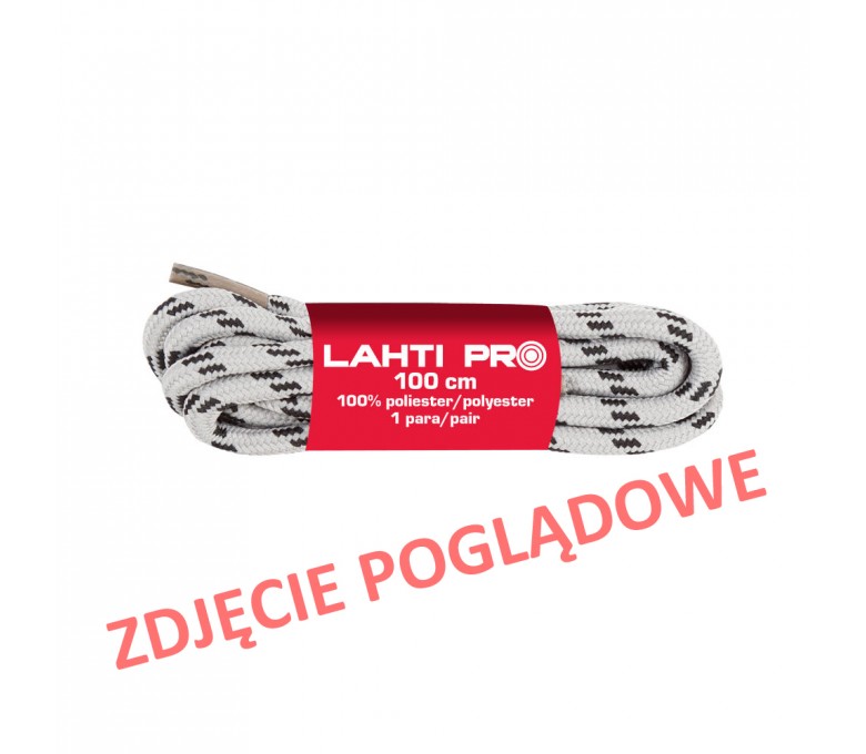 LAHTIPRO SZNUROWADŁA OKRĄGŁE SZARO-CZARNE 120CM L9040420