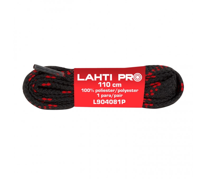 LAHTIPRO SZNUROWADŁA PŁASKIE 100% BAWEŁNA CZARNE 110CM L9040810