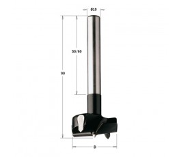 CMT WIERTŁO PUSZKOWE HW RH  D=20 L=90 S=10x60MM Z UCHWYTEM CYLINDRYCZNYM 512.200.11