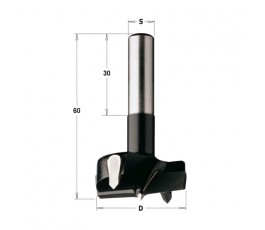 CMT WIERTŁO PUSZKOWE HW RH D=25 L=60 S=8 Z UCHWYTEM CYLINDRYCZNYM 392.250.11