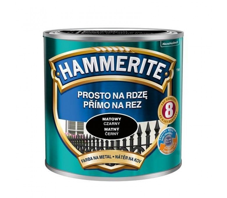 HAMMERITE FARBA PROSTO NA RDZĘ MATOWA CZARNA 0.7L U240301A070