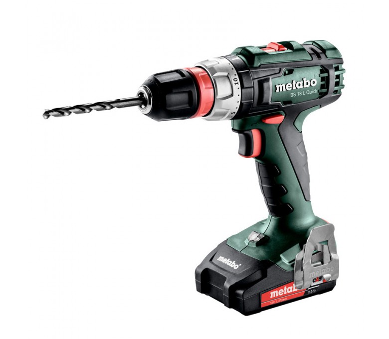 METABO AKUMULATOROWA WIERTARKO-WKRĘTARKA BS 18 L QUICK + 2 AKUMULATORY 2AH + ŁADOWARKA + WALIZKA 602320500