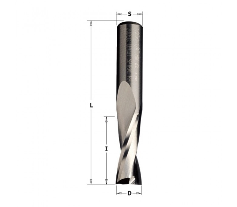 CMT FREZ SPIRALNY D=5 I=17 L=60 S=8 Z=2 WYKAŃCZAJĄCY - WIÓR W GÓRĘ 191.850.11