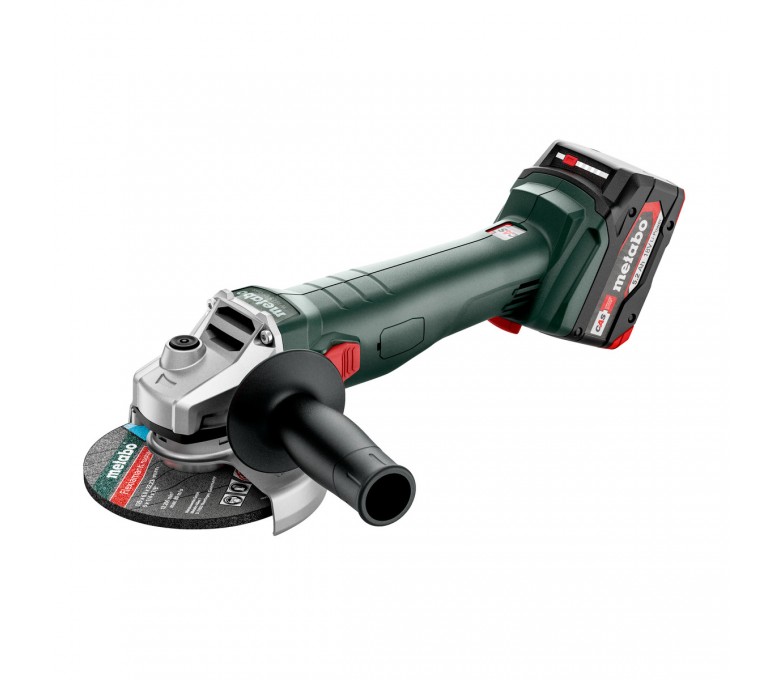 METABO AKUMULATOROWA SZLIFIERKA KĄTOWA W 18 L 9-125 QUICK 18V + 2 AKUMULATORY 5.2AH + ŁADOWARKA + METABOX 165L 602249650