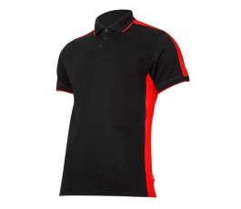 LAHTIPRO KOSZULKA POLO 190G/M2 CZARNO-CZERWONA ROZMIAR 'XXXL' L4032106