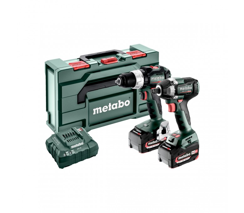 METABO ZESTAW COMBO SET 2.9.3 18V: BS 18 LT BL + SSW 300 LT BL + ŁADOWARKA + 2 AKUMULATORY 5.2AH + METABOX 145L 685203000 prom