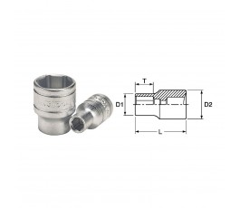 TENG TOOLS NASADKA 6-KĄTNA 6MM Z CHWYTEM 1/4' CRV 25670308