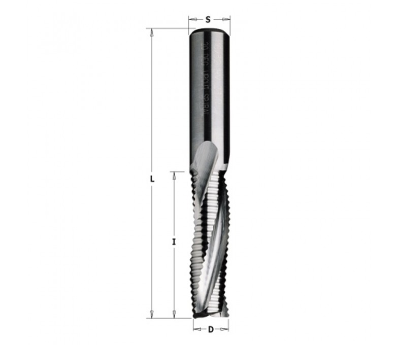 CMT FREZ SPIRALNY D=S=16 I=35 L=90 Z=3 OBR. ZGRUBNA 195.161.11