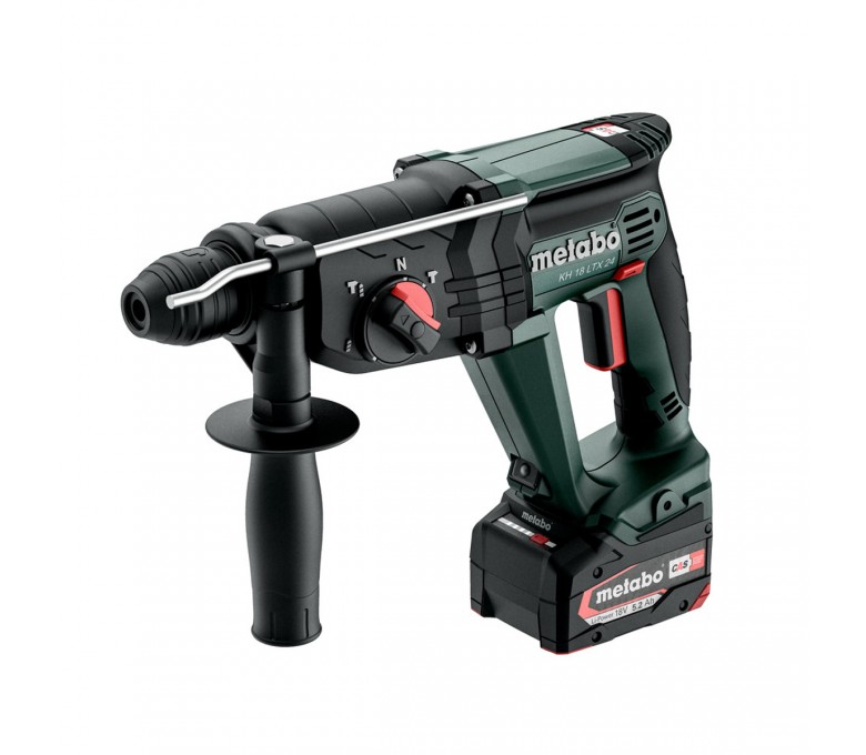 METABO AKUMULATOROWY MŁOT KH 18 LTX 24 18V + 2 AKUMULATORY LI-POWER 5.2AH + ŁADOWARKA ASC 55 + METABOX 165L 601712650