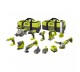 RYOBI ZESTAW COMBO 18V (R18DD3 + RID1801 + R18AG + R18MT3 + R18GLU + RWSL1801 + R18JS + R18ALF + R18PS) 5133003576