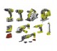 RYOBI ZESTAW COMBO 18V (R18DD3 + RID1801 + R18AG + R18MT3 + R18GLU + RWSL1801 + R18JS + R18ALF + R18PS) 5133003576