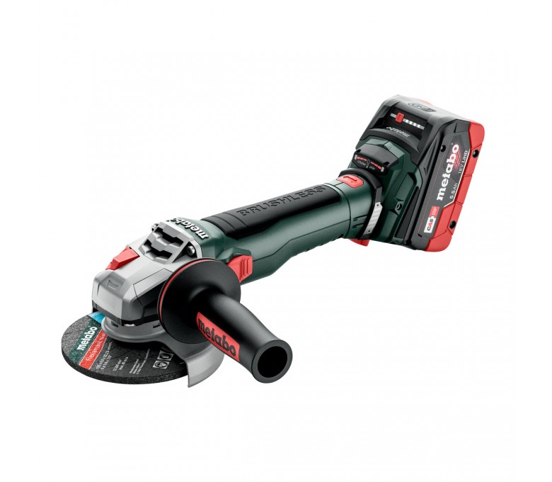 METABO AKUMULATOROWA SZLIFIERKA KĄTOWA WB 18 LT BL 11-125 QUICK + 2 AKUMULATORY 5.5AH + ŁADOWARKA + METABOX 165L 613054660