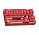 TENG TOOLS ZESTAW NARZĘDZI NASADOWYCH VDE 1000V Z CHWYTEM 3/8' 285240107