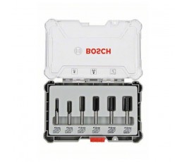 BOSCH ZESTAW 6 FREZÓW PROSTYCH Z UCHWYTEM 6MM 2607017465