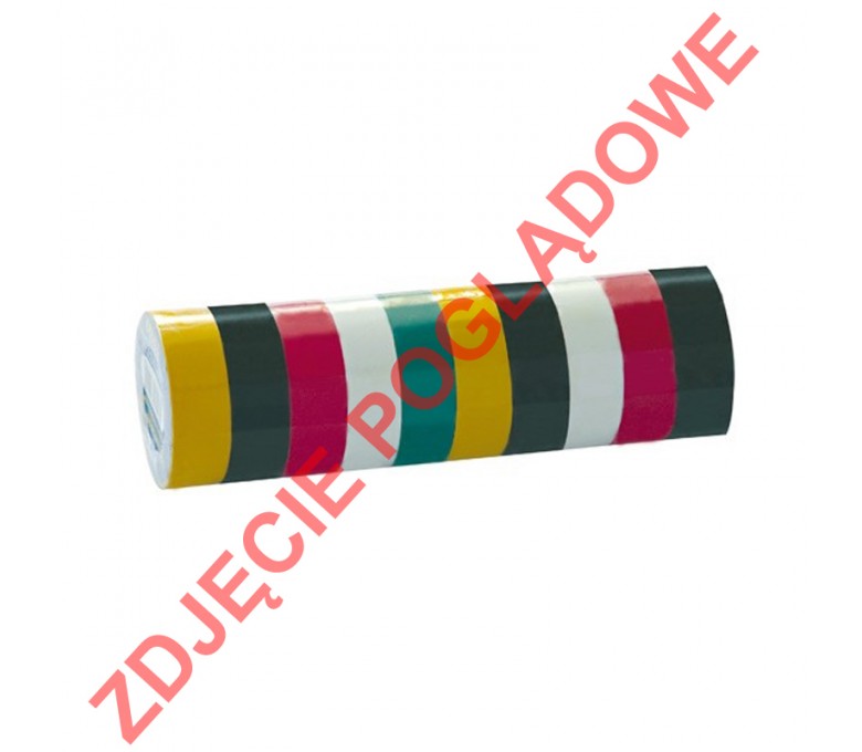 MEGA ZESTAW 6 TAŚM IZOLACYJNYCH Z PVC 0.13x19MMx3M 13126