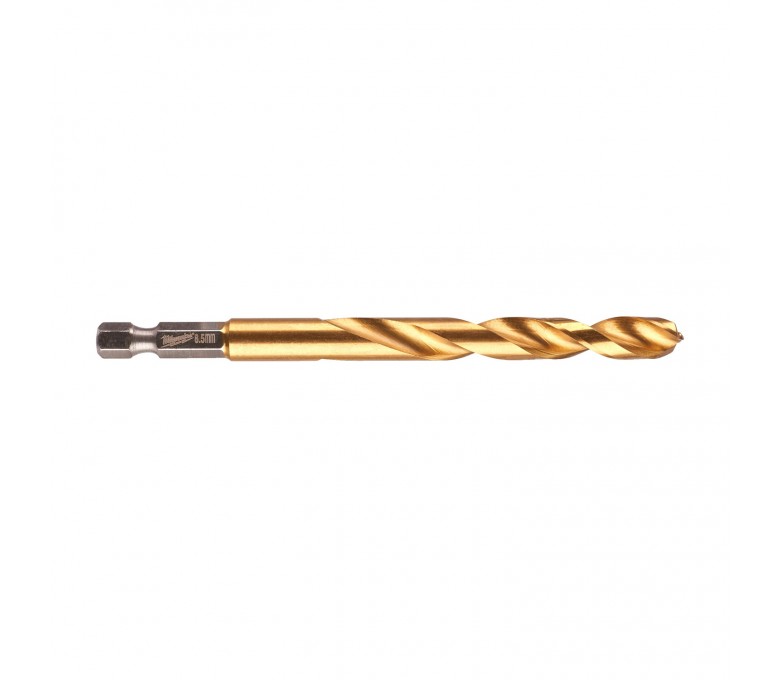 MILWAUKEE WIERTŁO DO METALU SHOCKWAVE HSS-G TIN 8.5x72x114MM Z UCHWYTEM HEX 48894720