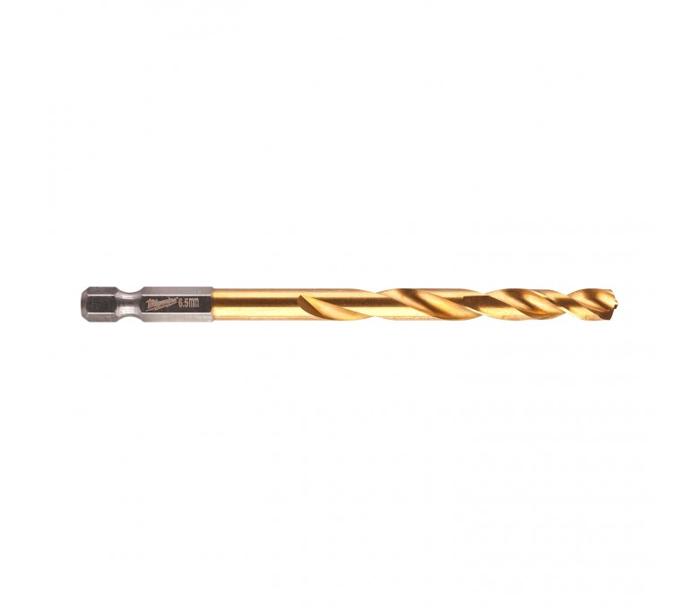 MILWAUKEE WIERTŁO DO METALU SHOCKWAVE HSS-G TIN 6.5x64x107MM Z UCHWYTEM HEX 48894715