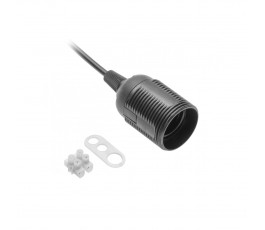 GTV GNIAZDO E27 Z PRZEWODEM I KOSTKĄ AC220-240V 2X0.75MM2 CZARNA GZ-E27000-10