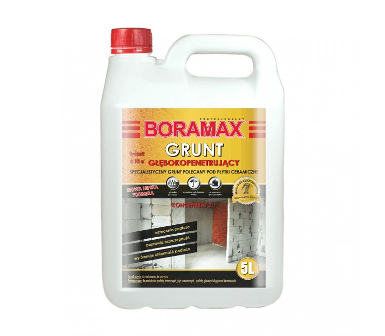 SEVEN BORAMAX GRUNT GŁĘBOKO PENETRUJĄCY 5L BOR-GRUNT/5L