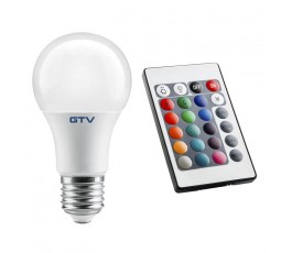 GTV ŻARÓWKA LED RGBW A60 E27 10W 87MA + PILOT RGBW LD-PC2A60RGBW-10W