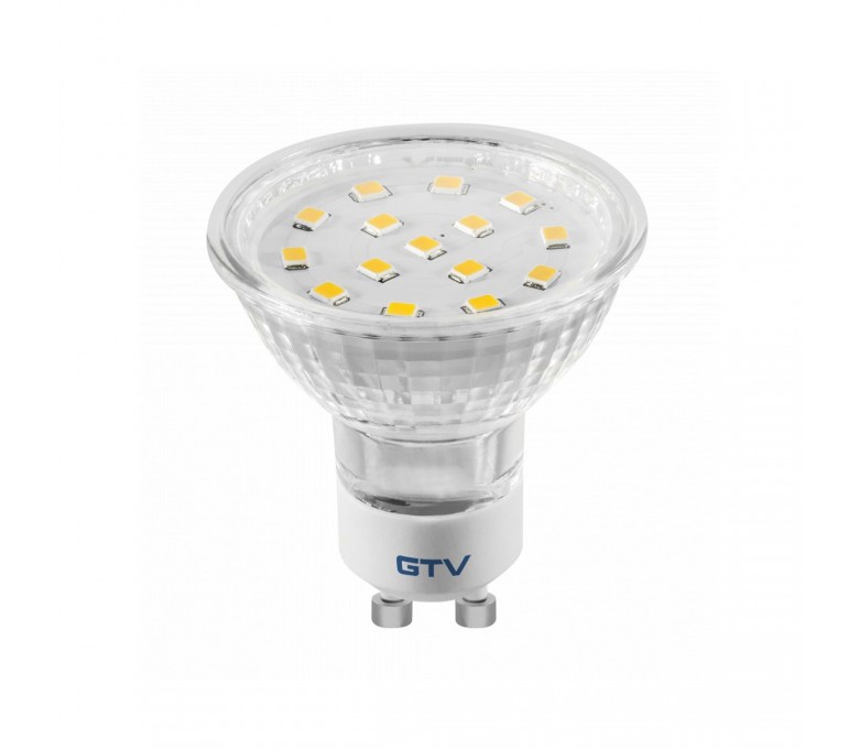 GTV ŻARÓWKA LED SMD2835 CIEPŁA BIAŁA GU10 4W 230V KĄT ŚWIECENIA 120ST 320LM 43MA LD-SZ1510-30