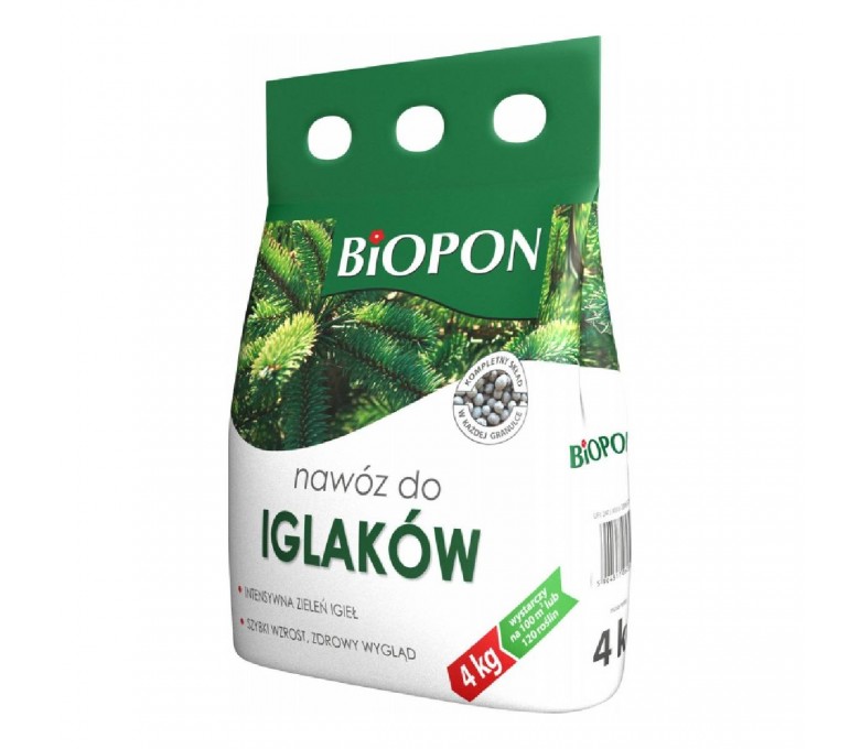 BIOPON NAWÓZ DO IGLAKÓW 4KG GRANULAT WOREK C06050200275