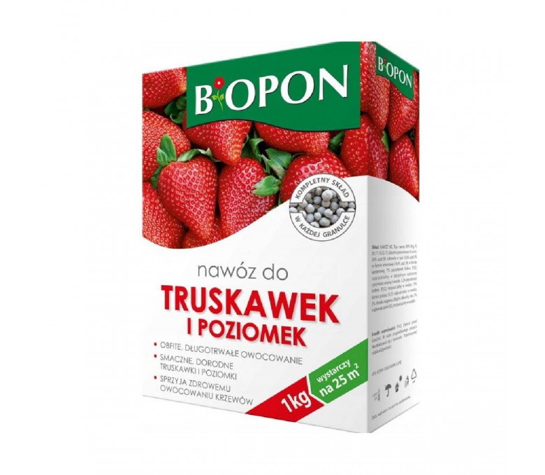 BIOPON NAWÓZ DO TRUSKAWEK I POZIOMEK GRANULAT 3KG KARTON C06050200291