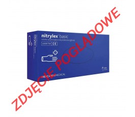 LUXIMED RĘKAWICE NITRYLOWE 100SZT M-ŚREDNIE NIEBIESKIE BEZPUDROWE C10050000021