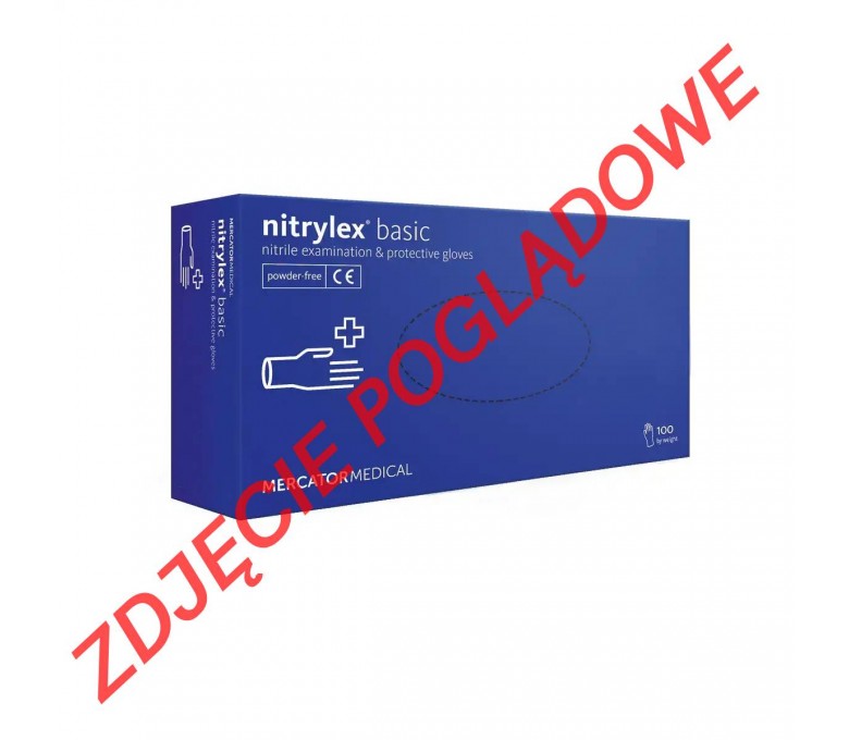 LUXIMED RĘKAWICE NITRYLOWE 100SZT M-ŚREDNIE NIEBIESKIE BEZPUDROWE C10050000021