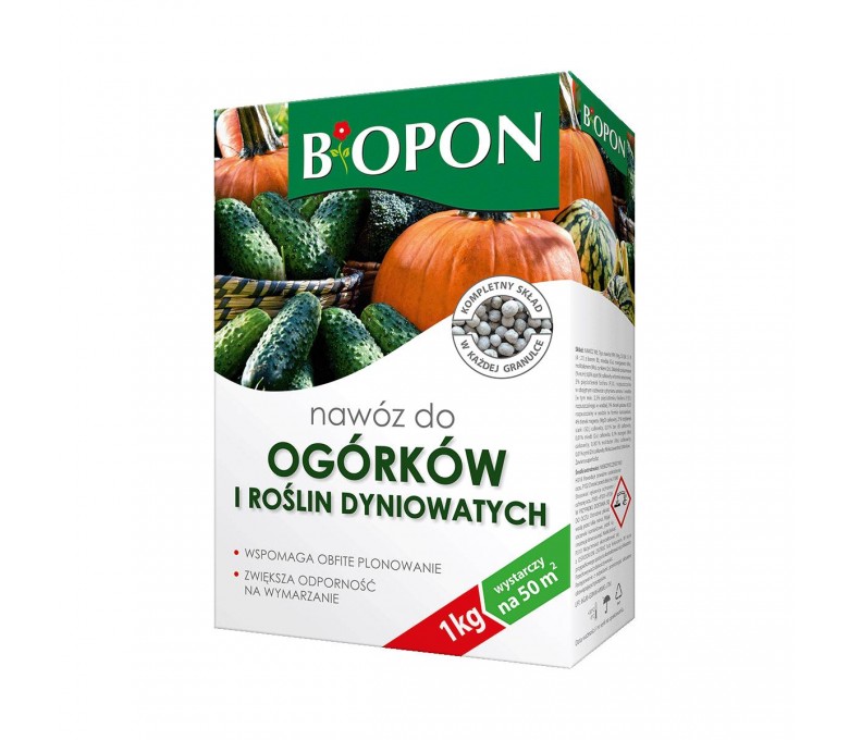 BIOPON NAWÓZ DO OGÓRKÓW I INNYCH ROŚLIN DYNIOWATYCH 1 KG KARTON C06050200267